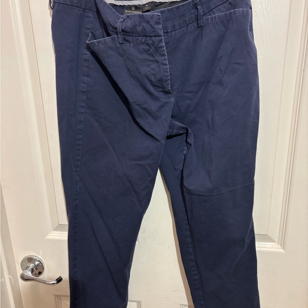 Worthington Women's Navy Ankle Pants